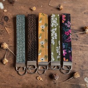 Floral and Patterned Handmade Key Holder Set